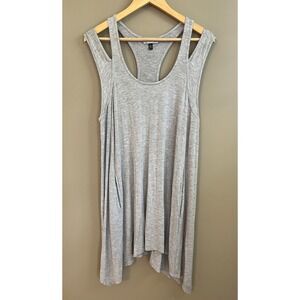 J. Valdi Women's Light Gray Racer Back Swimsuit Coverup